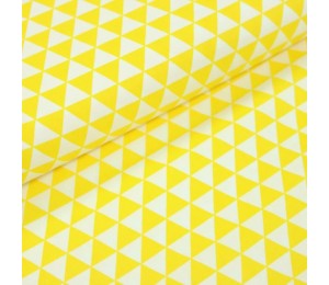 Baumwoll Twill - Triangles gelb