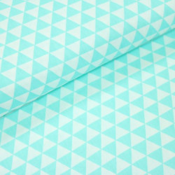 Baumwoll Twill - Triangles mint