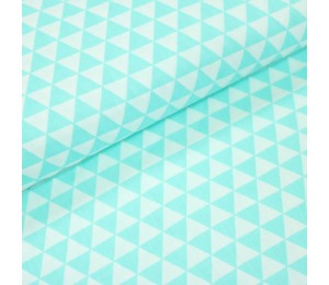 Baumwoll Twill - Triangles mint