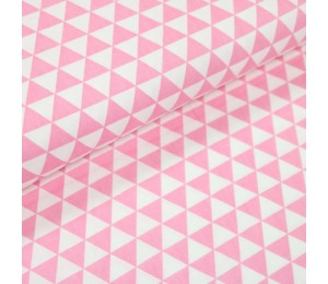 Baumwoll Twill - Triangles rosa
