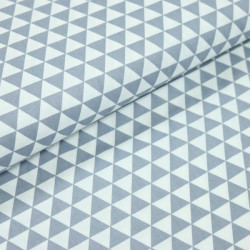 Baumwoll Twill - Triangles grau