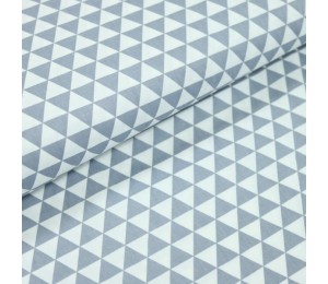 Baumwoll Twill - Triangles grau