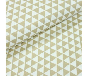 Baumwoll Twill - Triangles beige