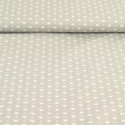 Baumwolle Herzen grau