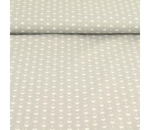 Baumwolle Herzen grau