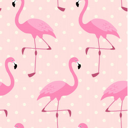 Baumwolle Flamingo Dots rosa