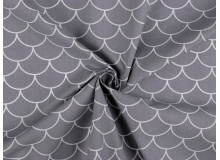 Baumwolle - Waben grau