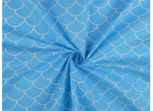 Baumwolle - Waben hellblau