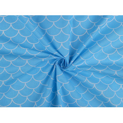 Baumwolle - Waben hellblau