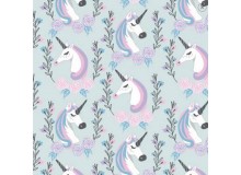 Baumwolle - Camelot Enchantment Einhorn Portrait