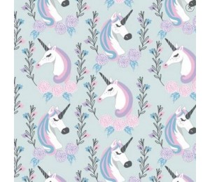 Baumwolle - Camelot Enchantment Einhorn Portrait