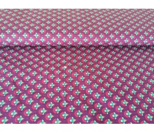 Baumwolle - Waben lila pink