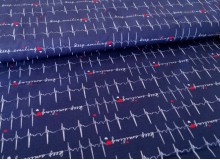 Baumwolle - Keep Smiling blau