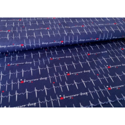 Baumwolle - Keep Smiling blau