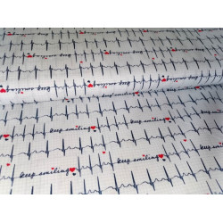 Baumwolle - Keep Smiling weiß