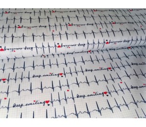 Baumwolle - Keep Smiling weiß