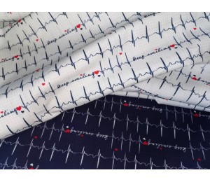 Baumwolle - Keep Smiling weiß