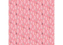 Baumwoll Popeline - Leave Fall rosa