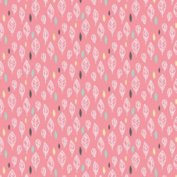 Baumwoll Popeline - Leave Fall rosa