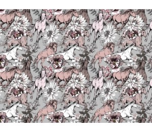 Baumwolle - Wild horses braun