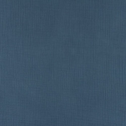 Double Gauze Musselin Uni jeansblau