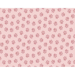 Baumwolle - Pfoten rosa