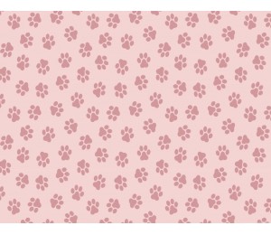 Baumwolle - Pfoten rosa