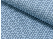 Baumwolle geflochten Zopfmuster rauchblau