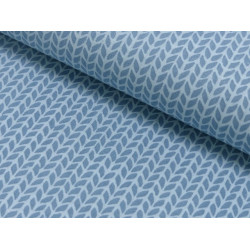 Baumwolle geflochten Zopfmuster rauchblau