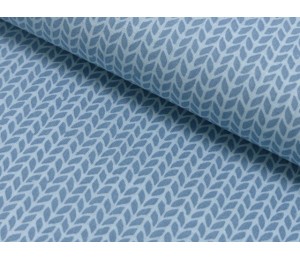 Baumwolle geflochten Zopfmuster rauchblau