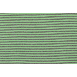 Ringelbündchen Ringel grau lime