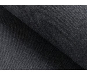 Bündchen - Rippe dunkelgrau meliert melange