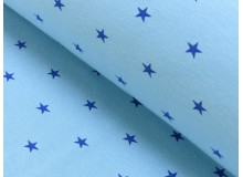 Bündchen kleine Sterne hellblau