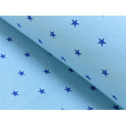 Bündchen kleine Sterne hellblau