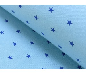 Bündchen kleine Sterne hellblau