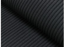 Bündchen Uni - Heavy Rib Rippe schwarz