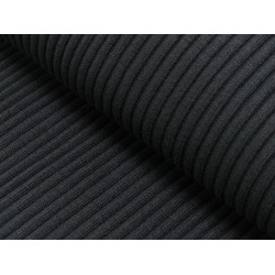 Bündchen Uni - Heavy Rib Rippe schwarz