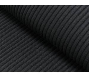 Bündchen Uni - Heavy Rib Rippe schwarz