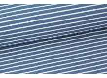 Stoffonkel Biojersey Streifen nachtblau