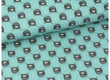 Biojersey Tiny Monsters - türkis - 170 breit