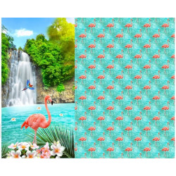 Jersey Digitaldruck Flamingo Panel