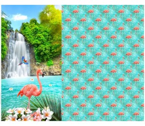 Jersey Digitaldruck Flamingo Panel