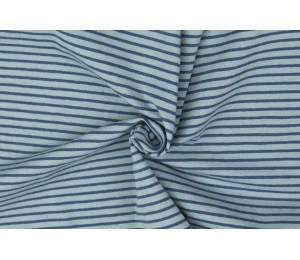 Jersey - Ringel Streifen hellblau dunkelblau