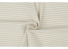 Jersey - Ringel Streifen beige sand