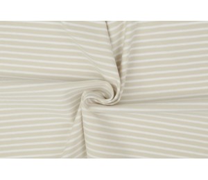 Jersey - Ringel Streifen beige sand