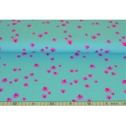 Jersey - Blüte türkis