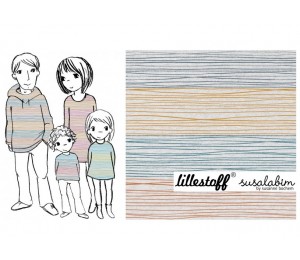 Bio Jersey Lillestoff - Buntstiftstreifen Susalabim