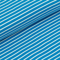 Biojersey Streifen - blau-weiß
