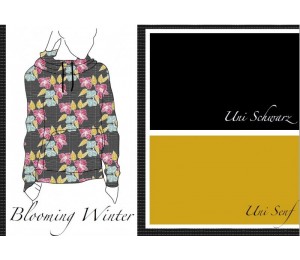 Bio Jaquard Lillestoff - Blooming Winter