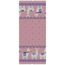 Jersey - Bordüre Lama in rosa